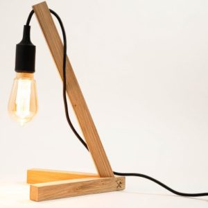 lampe à poser en bois bipode