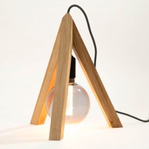 lampe à poser bois tripode