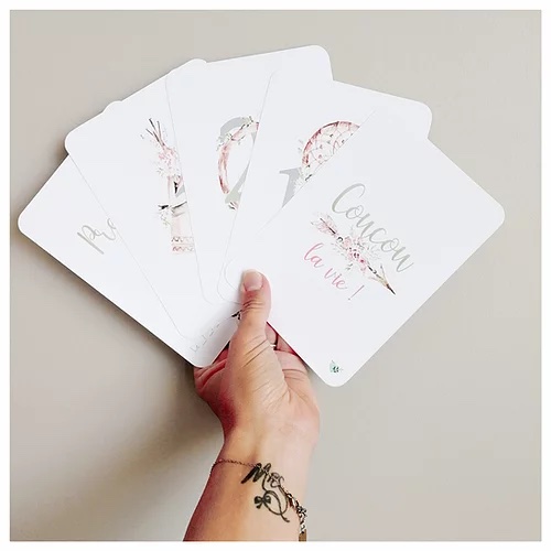 boho cartes grossesse bohème
