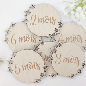 cartes étapes bébé bois