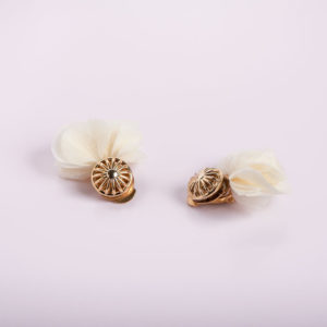 boucles d'oreille clips blanc