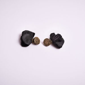 boucles d'oreilles clips noires