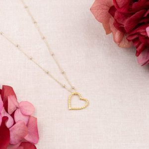 collier plaqué or coeur