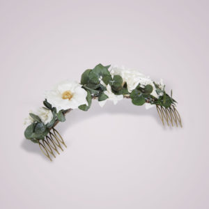 double peigne mariage fleurs